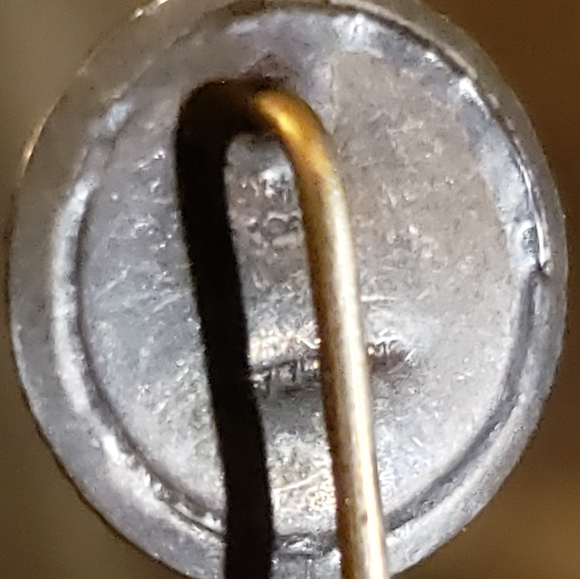 Antique Blister Pearl Sterling Stickpin - Picture 6 of 6